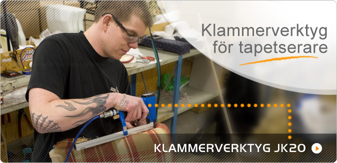 Klammerverktyg f&ouml;r tapetserare och andra proffs