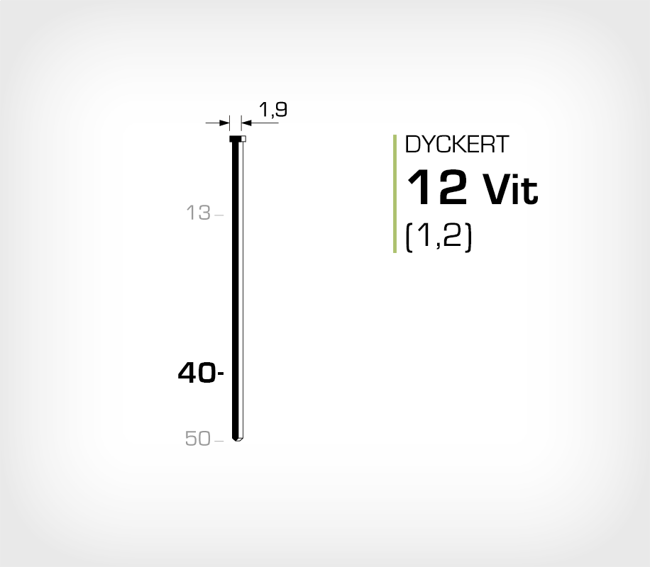 Dyckert 12/40 (SKN 12-40) Vitlackerad