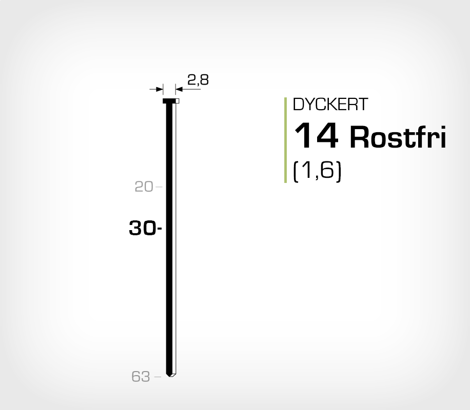 Dyckert 14/30SS Rostfri (SKN 16-30SS)