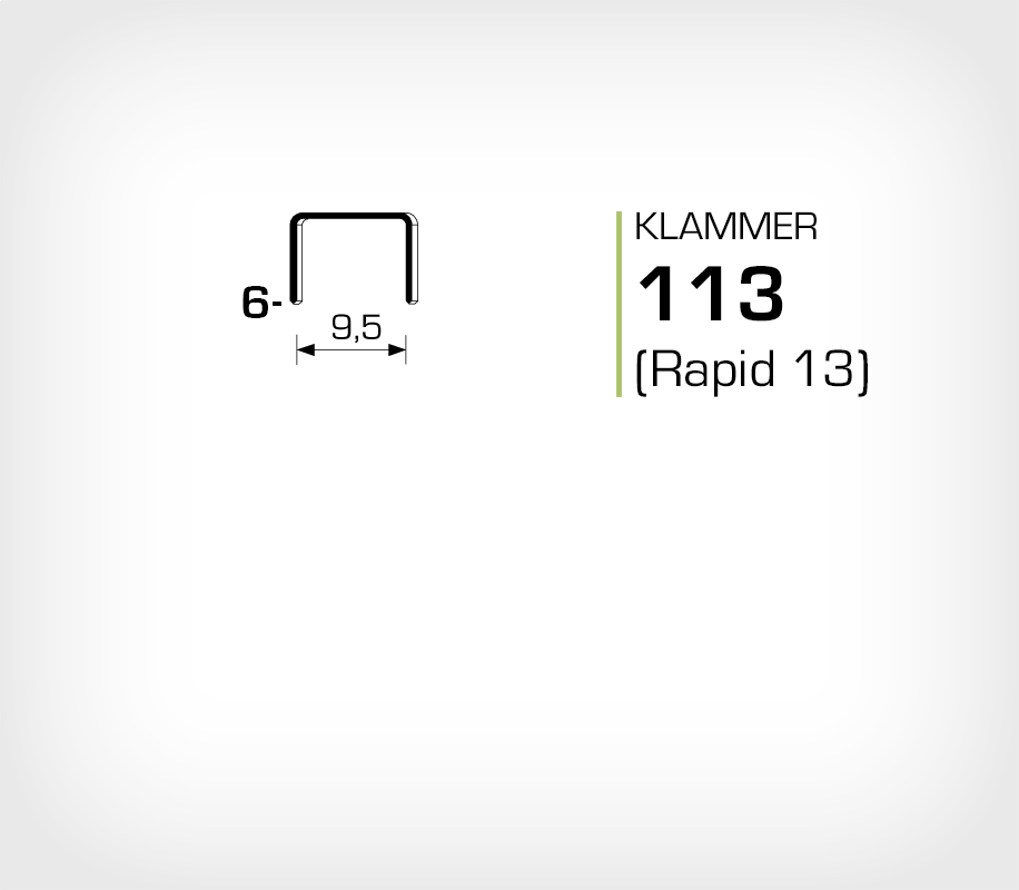 Klammer 113/6 (Rapid 13/6)