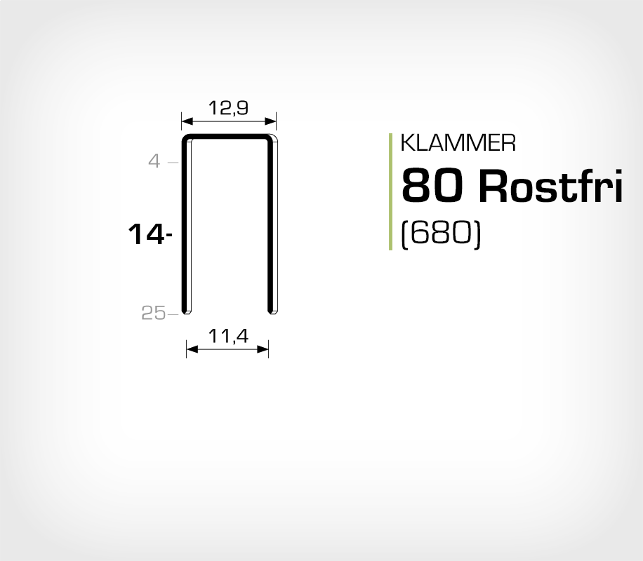 Klammer 80/14 SS (Rostfri)