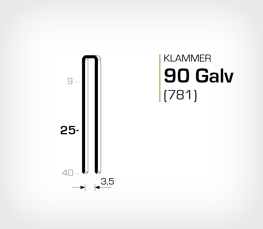 Klammer 90/25 Galv - Elförzinkad (781-25)