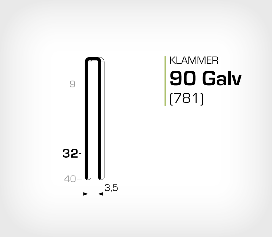 Klammer 90/32 Galv - Elförzinkad (781-32)