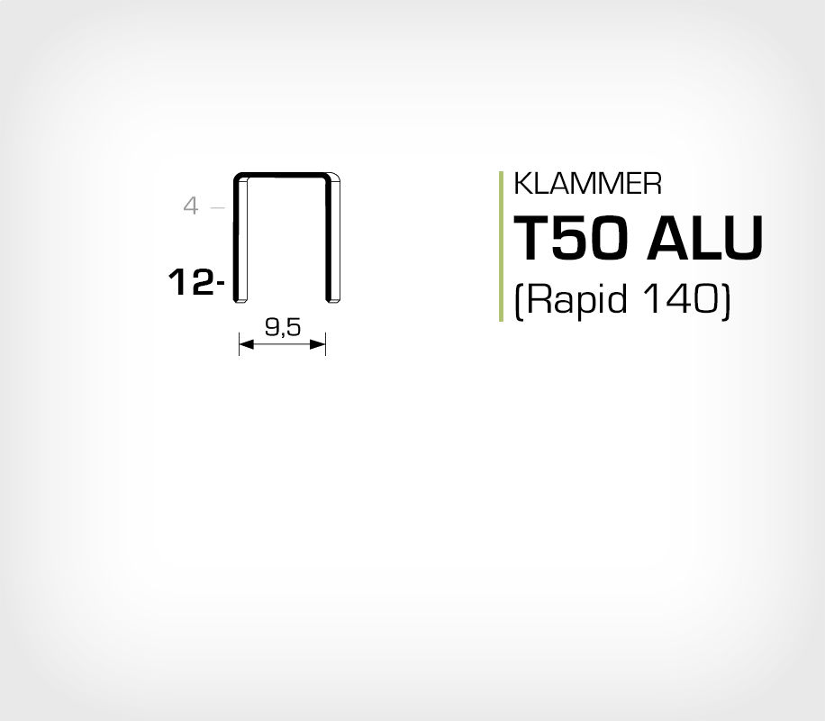 Aluminium Klammer T50/12 ALU (671-12) - OMER