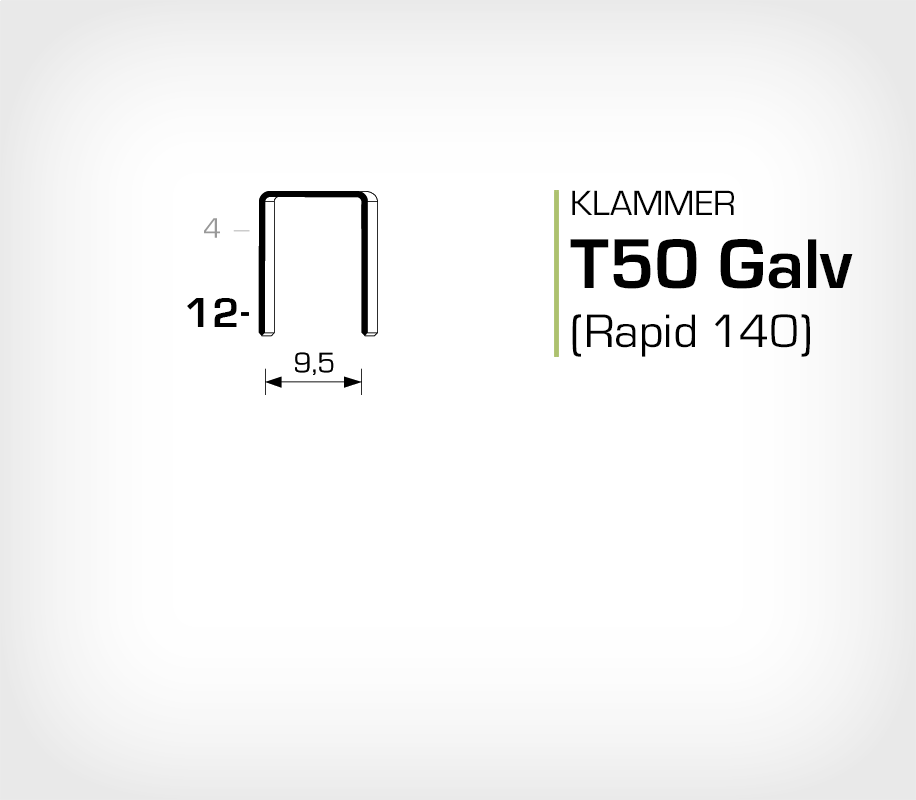Klammer T50/12 Galv (140-12) - OMER