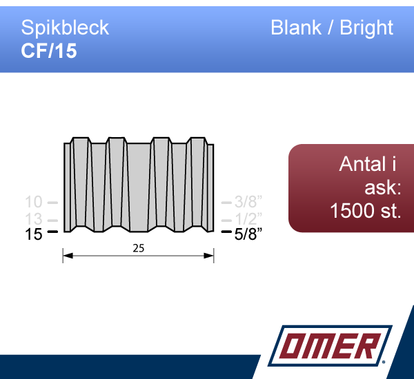 Spikbleck CF/15 (WN-15) - 1500 st /ask