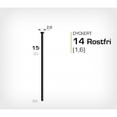 Rostfri dyckert 14/15 SS (SKN 16-15 SS)