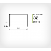 Klammer 32/22 (561-22K) - Häftklammer OMER