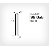 Klammer 92/15 Galv - Elförzinkad (664-15)