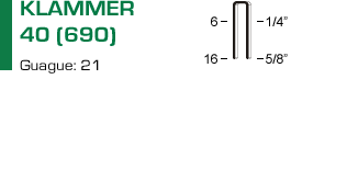 Klammer 40 (690) för klammerpistol 4097.16