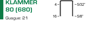 Klammer 80 (680) för klammerpistol 80.16 SL